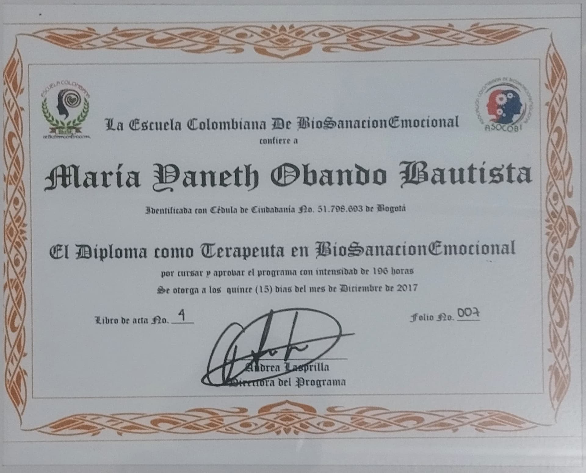 Terapeuta en Biosanación Emocional